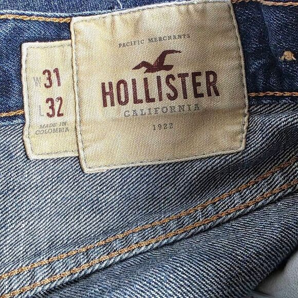 Hollister Button Fly Straight Jeans W31 L32 100% Cotton - Picture 7 of 13
